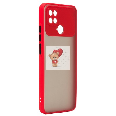 Чехол-накладка для Xiaomi Poco C40 (красный/черный) - PC041