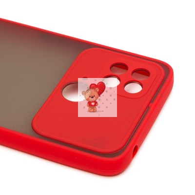 Чехол-накладка для Xiaomi Poco C40 (красный/черный) - PC041