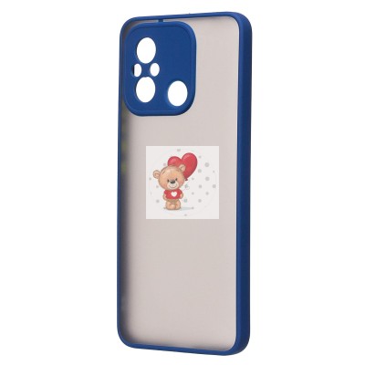 Чехол-накладка для Xiaomi Redmi 12C (синий/черный) - PC041