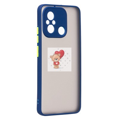 Чехол-накладка для Xiaomi Redmi 12C (синий/черный) - PC041