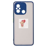 Чехол-накладка для Xiaomi Poco C55 (темно-синий/черный) - PC041