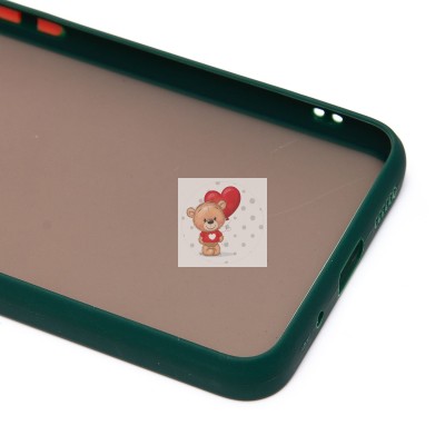 Чехол-накладка для Xiaomi Redmi 12C (темно-зеленый/черный) - PC041