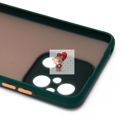 Чехол-накладка для Xiaomi Redmi 12C (темно-зеленый/черный) - PC041