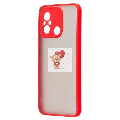 Чехол-накладка для Xiaomi Redmi 12C (красный/черный) - PC041