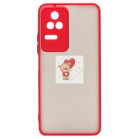 Чехол-накладка для Xiaomi Poco F4 (красный/черный) - PC041