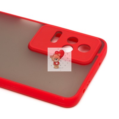 Чехол-накладка для Xiaomi Poco F4 (красный/черный) - PC041