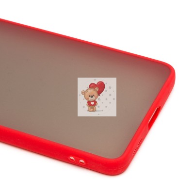 Чехол-накладка для Xiaomi Poco F4 (красный/черный) - PC041