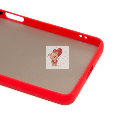 Чехол-накладка для Xiaomi Poco F4 (красный/черный) - PC041