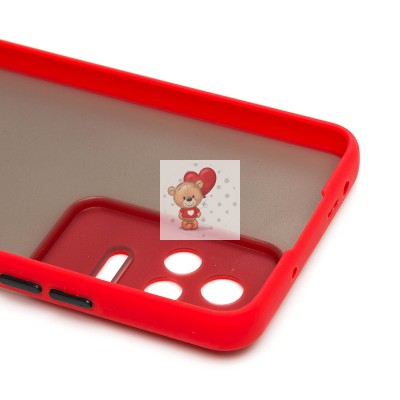 Чехол-накладка для Xiaomi Poco F4 (красный/черный) - PC041