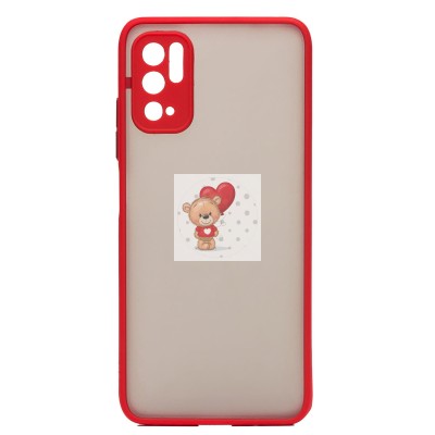 Чехол-накладка для Xiaomi Poco M3 Pro 5G (красный/черный) - PC041