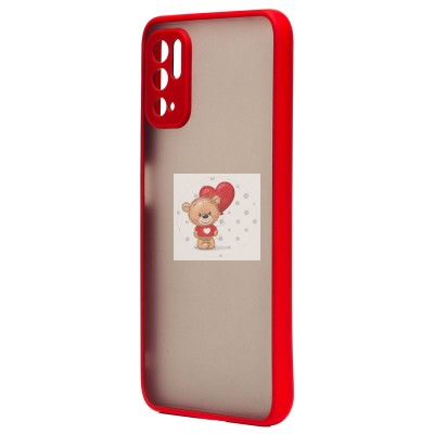 Чехол-накладка для Xiaomi Poco M3 Pro 5G (красный/черный) - PC041