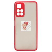 Чехол-накладка для Xiaomi Redmi Note 11 5G (красный/черный) - PC041
