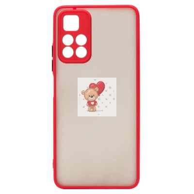 Чехол-накладка для Xiaomi Redmi Note 11 5G (красный/черный) - PC041