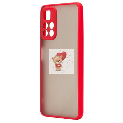 Чехол-накладка для Xiaomi Redmi Note 11 5G (красный/черный) - PC041