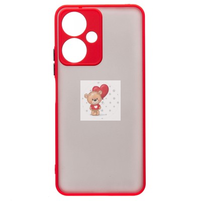 Чехол-накладка для Xiaomi Redmi 13C 5G (красный) - PC041