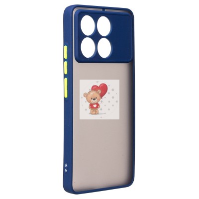 Чехол-накладка для Xiaomi Poco X6 Pro 5G (темно-синий) - PC041