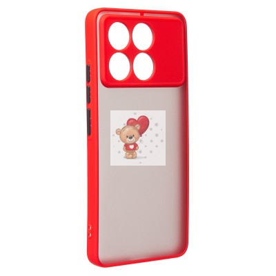 Чехол-накладка для Xiaomi Poco X6 Pro 5G (красный) - PC041 Чехол-накладка для Xiaomi Poco X6 Pro 5G (красный) - PC041