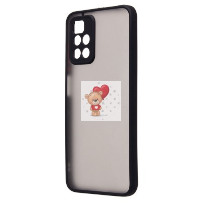 Чехол-накладка для Xiaomi Redmi 10 (черный/черный) - PC041