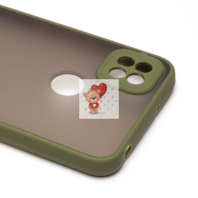 Чехол-накладка для Xiaomi Redmi 10A (зеленый/черный) - PC041