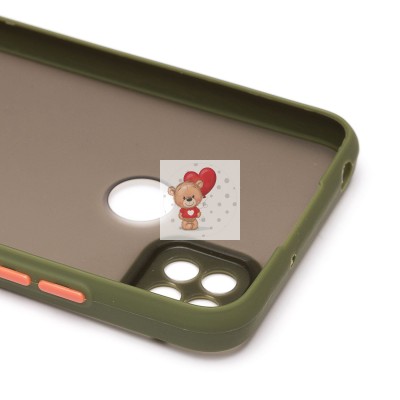 Чехол-накладка для Xiaomi Redmi 10A (зеленый/черный) - PC041