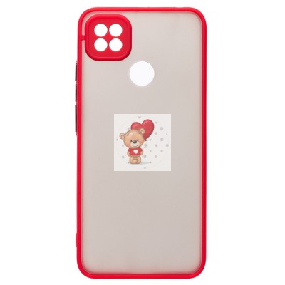 Чехол-накладка для Xiaomi Redmi 10A (красный/черный) - PC041