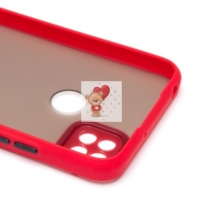 Чехол-накладка для Xiaomi Redmi 10A (красный/черный) - PC041 Чехол-накладка для Xiaomi Redmi 10A (красный/черный) - PC041