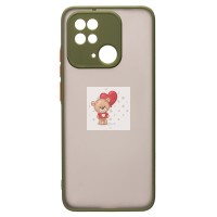 Чехол-накладка для Xiaomi Redmi 10C (зеленый/черный) - PC041