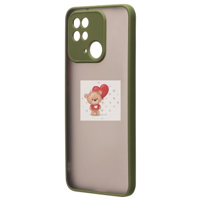 Чехол-накладка для Xiaomi Redmi 10C (зеленый/черный) - PC041