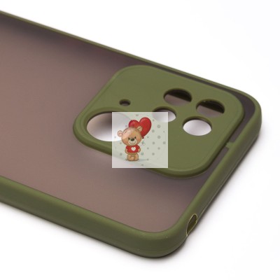 Чехол-накладка для Xiaomi Redmi 10C (зеленый/черный) - PC041