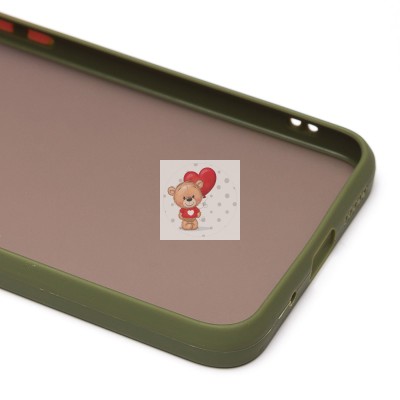 Чехол-накладка для Xiaomi Redmi 10C (зеленый/черный) - PC041