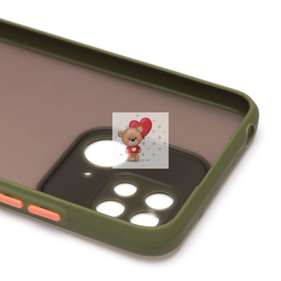 Чехол-накладка для Xiaomi Redmi 10C (зеленый/черный) - PC041