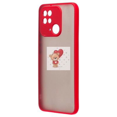 Чехол-накладка для Xiaomi Redmi 10C (красный/черный) - PC041 Чехол-накладка для Xiaomi Redmi 10C (красный/черный) - PC041