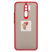 Чехол-накладка для Xiaomi Redmi 9 (красный/черный) - PC041