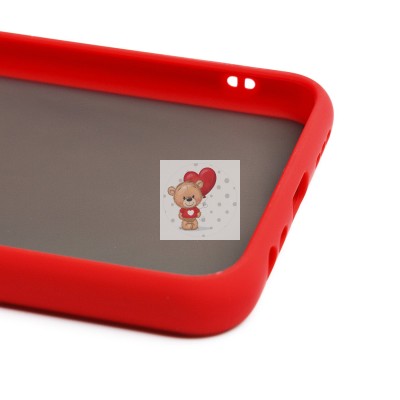 Чехол-накладка для Xiaomi Redmi 9 (красный/черный) - PC041