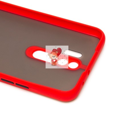 Чехол-накладка для Xiaomi Redmi 9 (красный/черный) - PC041