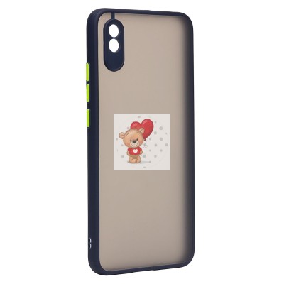 Чехол-накладка для Xiaomi Redmi 9i (темно-синий/черный) - PC041