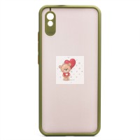 Чехол-накладка для Xiaomi Redmi 9i (зеленый/черный) - PC041