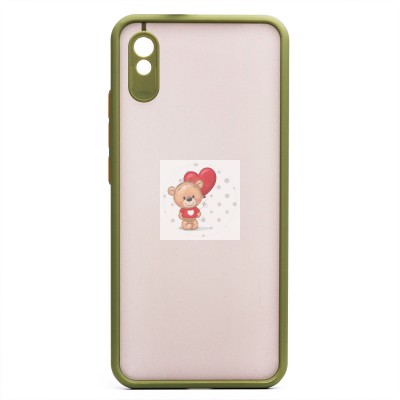 Чехол-накладка для Xiaomi Redmi 9i (зеленый/черный) - PC041