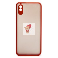 Чехол-накладка для Xiaomi Redmi 9i (красный/черный) - PC041