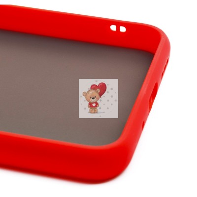 Чехол-накладка для Xiaomi Redmi 9i (красный/черный) - PC041