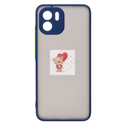 Чехол-накладка для Xiaomi Redmi A2 (голубой/черный) - PC041