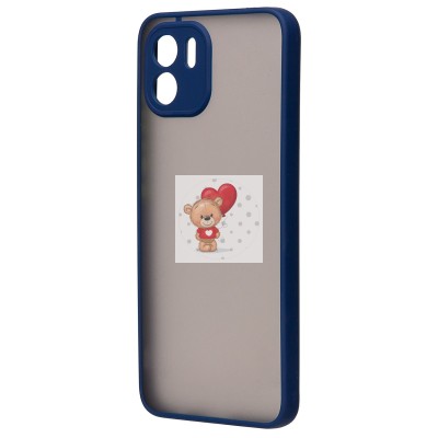 Чехол-накладка для Xiaomi Redmi A2 (голубой/черный) - PC041