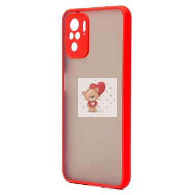 Чехол-накладка для Xiaomi Redmi Note 10S (красный/черный) - PC041 Чехол-накладка для Xiaomi Redmi Note 10S (красный/черный) - PC041