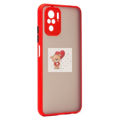 Чехол-накладка для Xiaomi Redmi Note 10S (красный/черный) - PC041 Чехол-накладка для Xiaomi Redmi Note 10S (красный/черный) - PC041