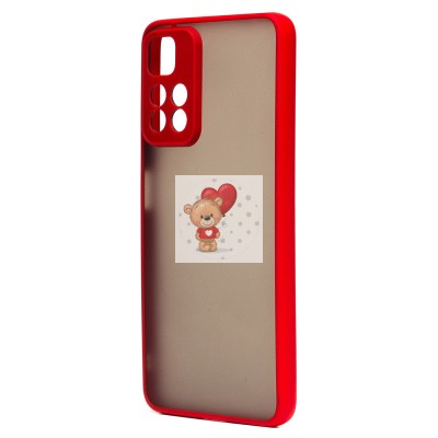 Чехол-накладка для Xiaomi Redmi Note 11 Pro CN (красный/черный) - PC041