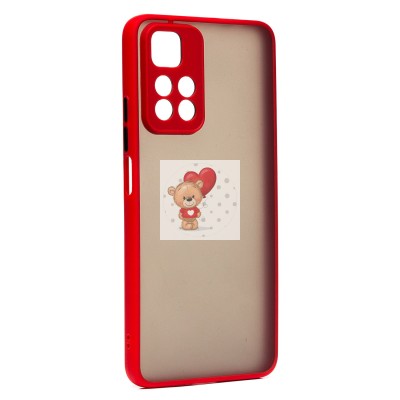 Чехол-накладка для Xiaomi Redmi Note 11 Pro CN (красный/черный) - PC041