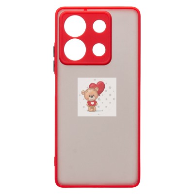 Чехол-накладка для Xiaomi Redmi Note 13 5G Global (красный) - PC041