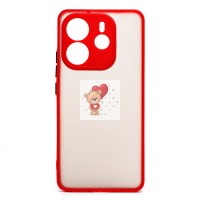 Чехол-накладка для Xiaomi Redmi Note 14 4G (красный) - PC041