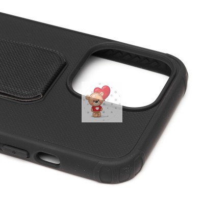 Чехол-накладка для Apple iPhone 13 Pro с подставкой и магнитом (черный) - PC058