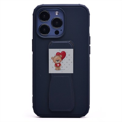 Чехол-накладка для Apple iPhone 13 Pro с подставкой и магнитом (темно-синий) - PC058